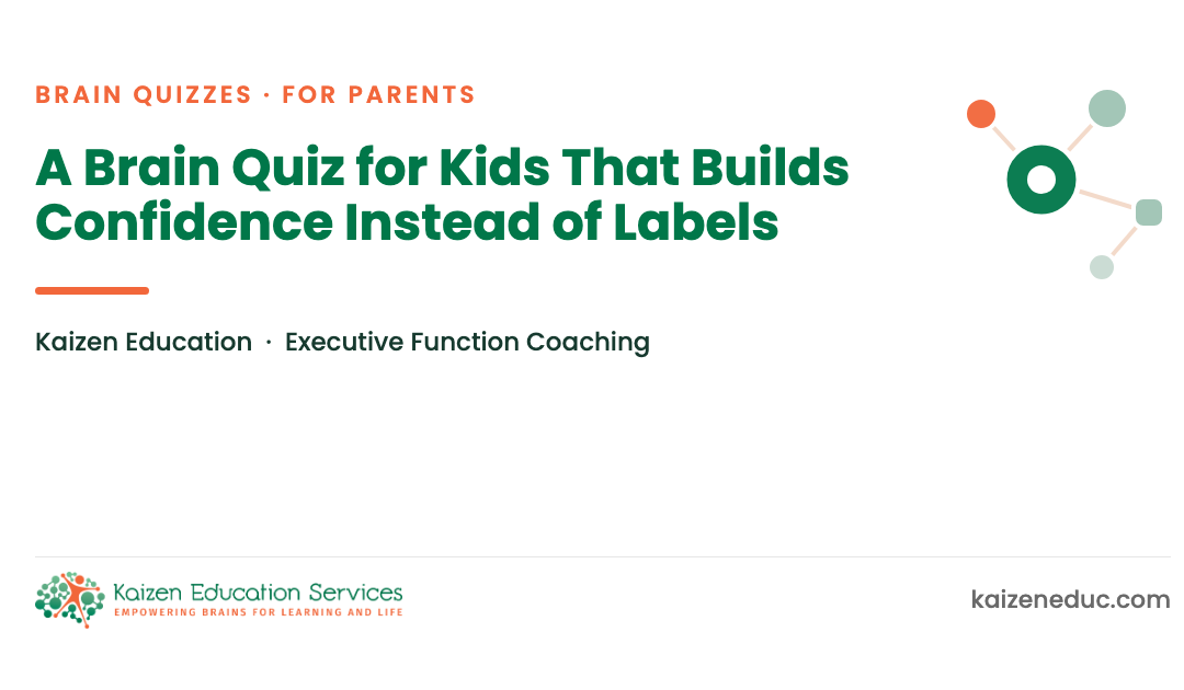 A Brain Quiz for Kids: How to Use the Result Without Labels