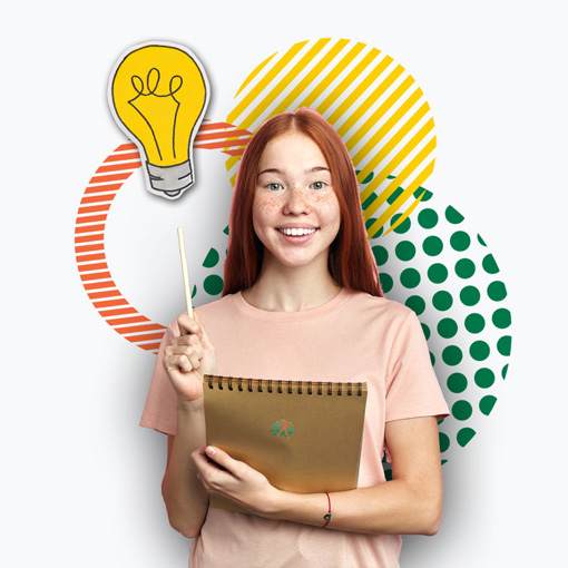 Teen girl expressing a eureka moment