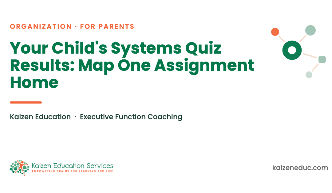 Your Child’s Systems Quiz Results: Map One Assignment Home