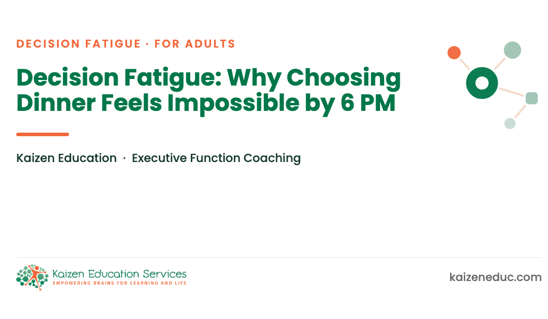 Decision Fatigue: Why Choosing Dinner Feels Impossible by 6 PM